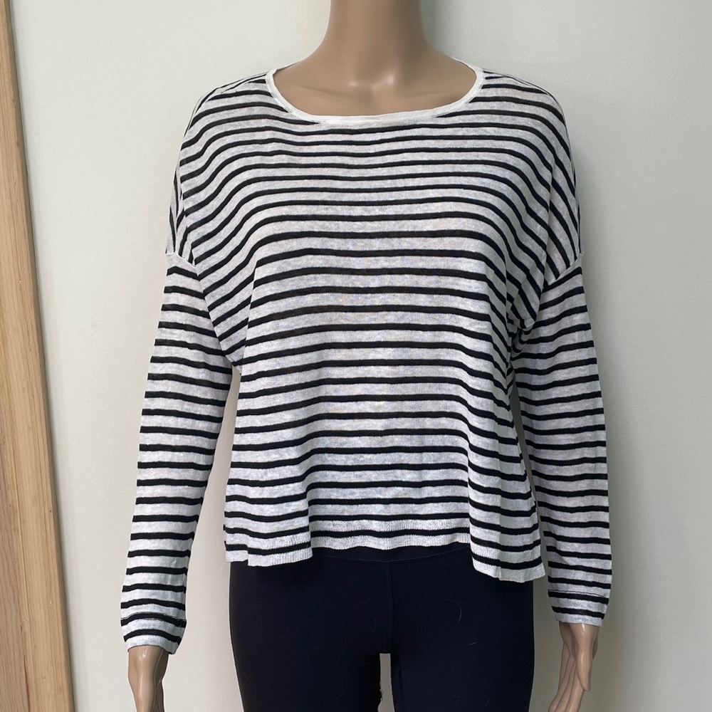 Eileen Fisher medium petite top striped